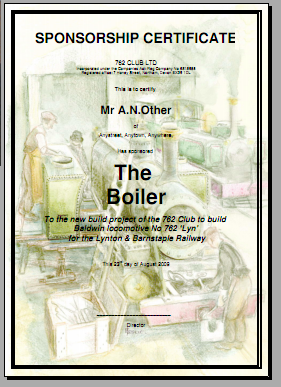 762 LYN - Sponsorship Certificate 2