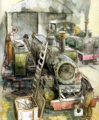 LYN being assembled at Pilton, 1898 � Eric Leslie